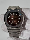 Seiko MOD automata karóra, acél, barna számlap, 41 mm, NH34 | Mocha
