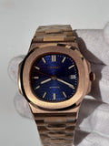 Seiko MOD automata karóra, rose gold, kék számlap, 41 mm, NH34 | Rose Sapphire