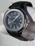 Seiko MOD automata karóra, acél, fekete számlap, fekete gumipánt, 40 mm, NH34 | Coal
