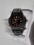 Seiko MOD automata karóra, fekete PVD, fekete számlap, 41 mm, NH34 | Carbon