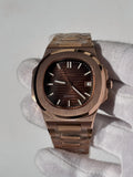 Seiko MOD automata karóra, rose gold, barna számlap, 41 mm, NH34 | Cocoa