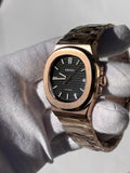 Seiko MOD automata karóra, rose gold, fekete számlap, 41 mm, NH34 | Rose Noir
