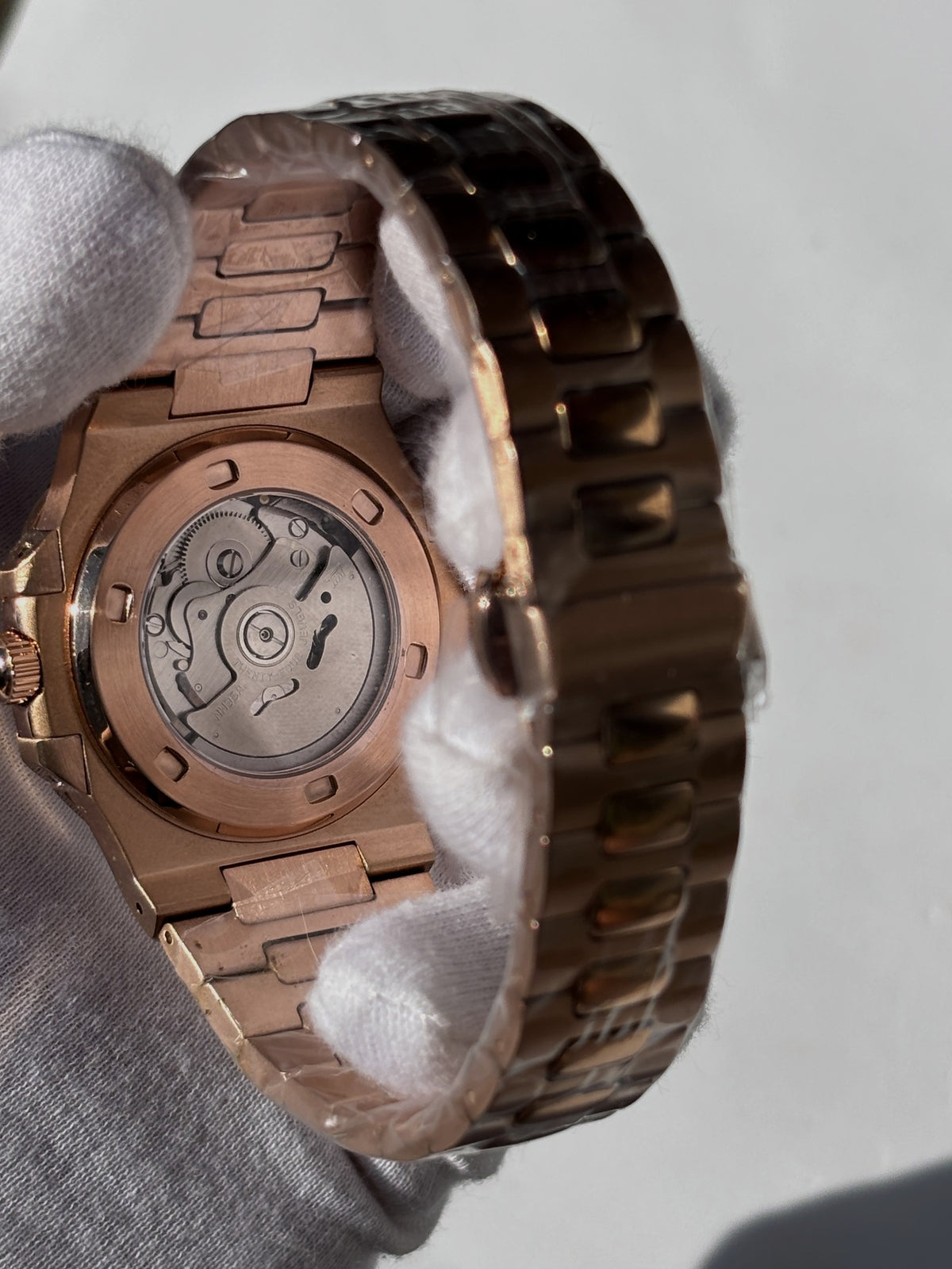 Seiko MOD automata karóra, rose gold, fekete számlap, 41 mm, NH34 | Rose Noir