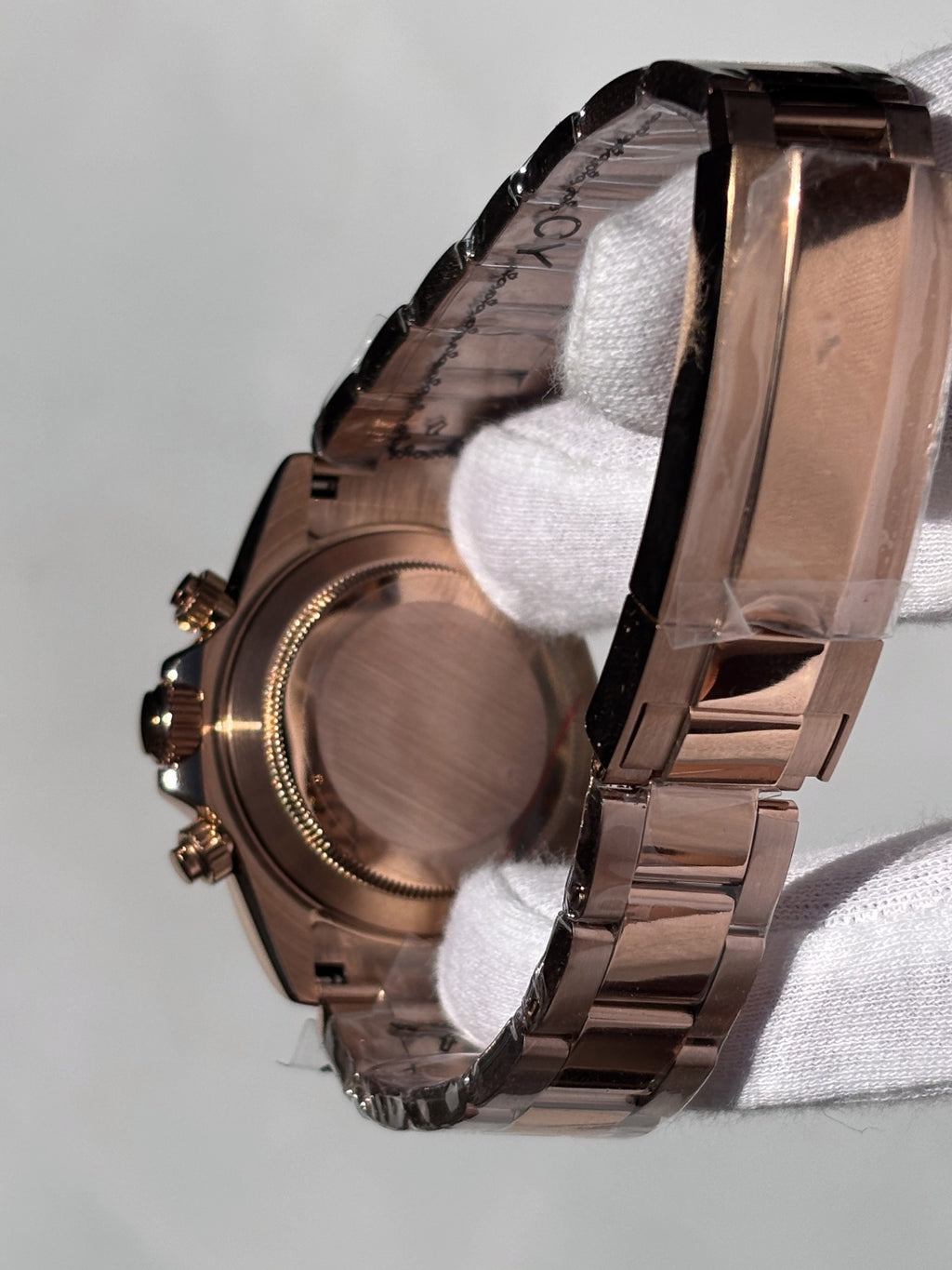 Seiko MOD kronográf karóra, rose gold, fekete számlap, szivárvány lünetta, 40 mm, VK63 | Prism
