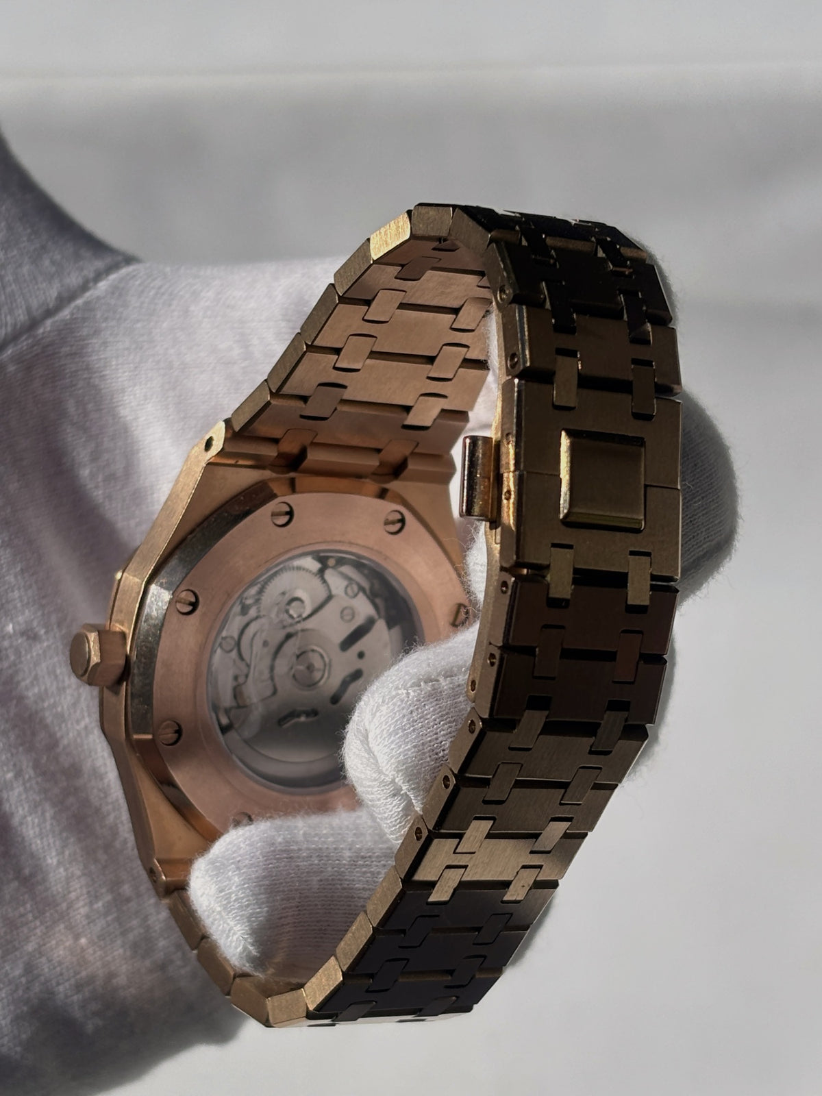 Seiko MOD automata karóra, rose gold, ezüst számlap, 41 mm, NH34 | Rose Dawn