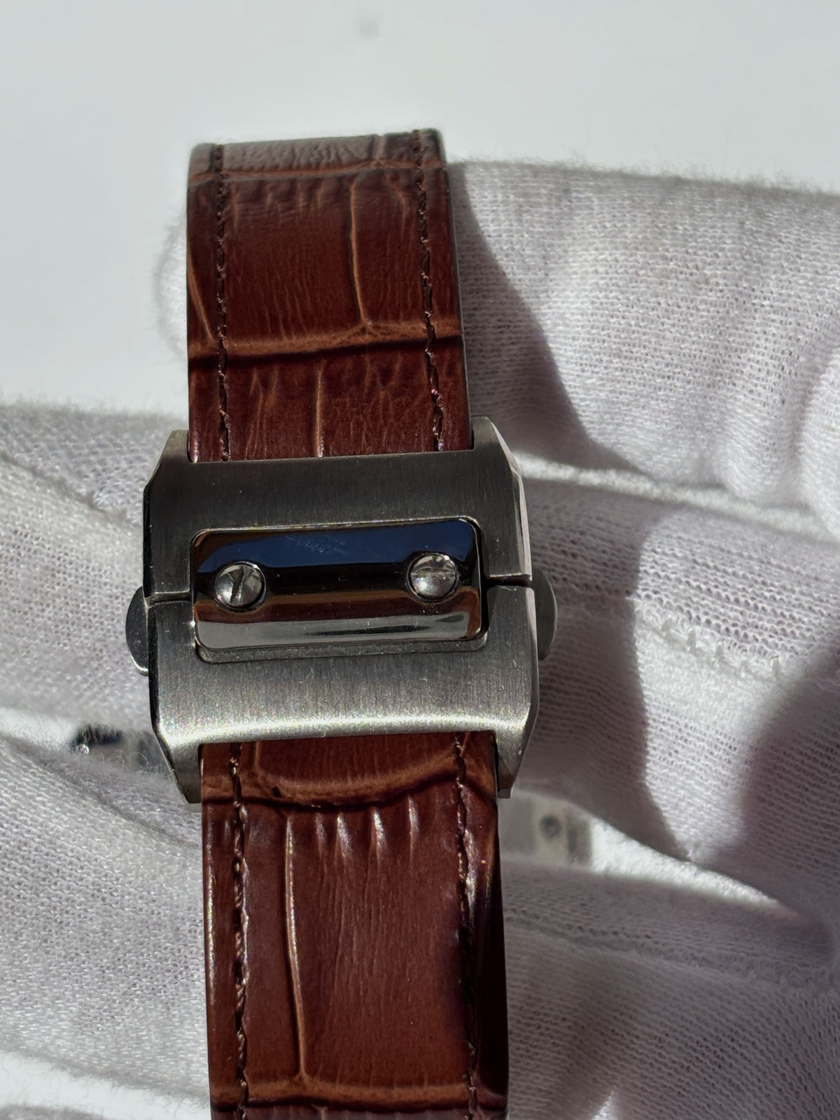 Seiko MOD automata karóra, arany/acél, fehér számlap, barna bőrszíj, 38 mm, NH34 | Cognac