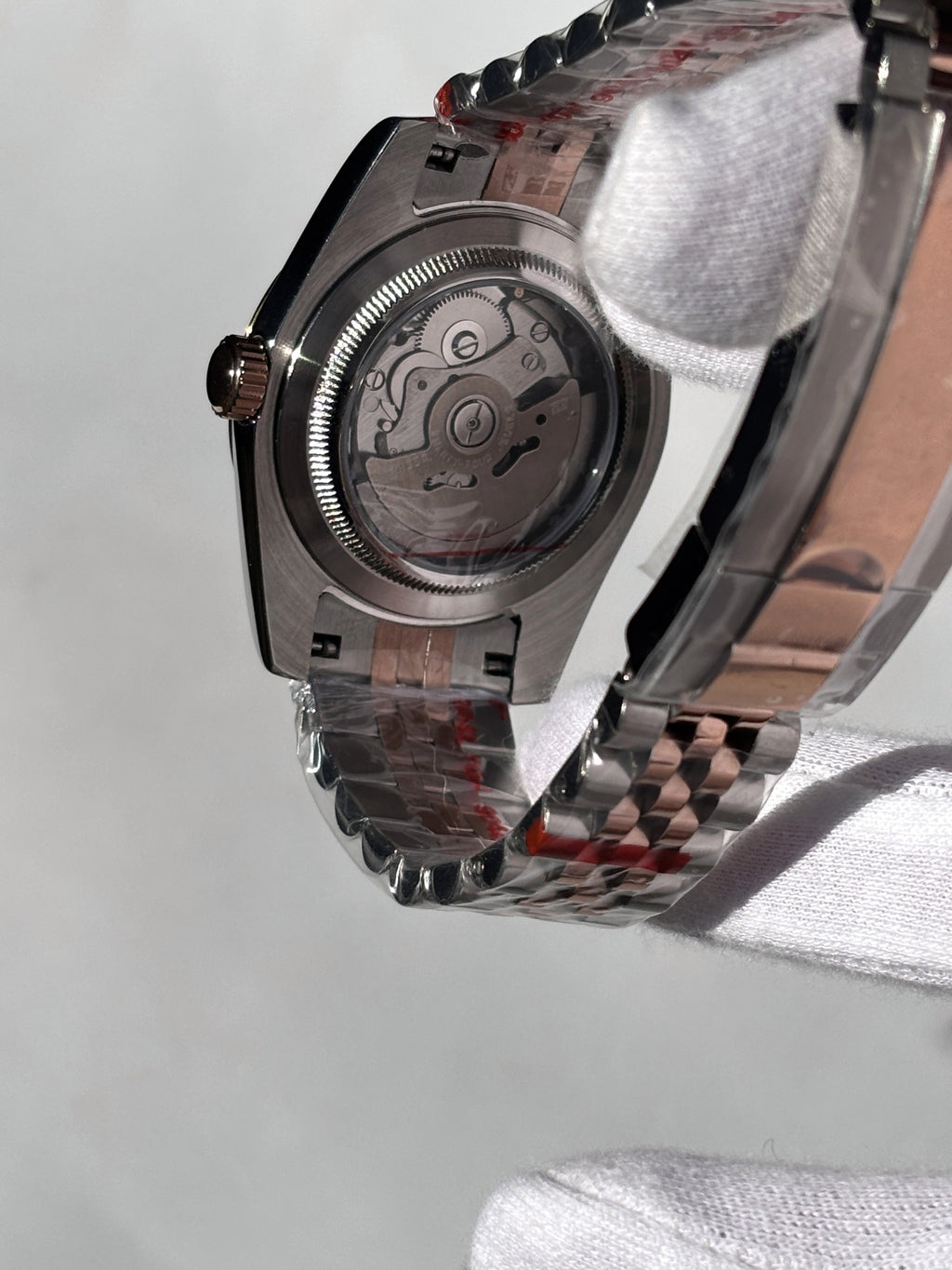 Seiko MOD automata karóra, rose gold/acél, szürke számlap, római számok, 39 mm, NH34 | Slate Rose