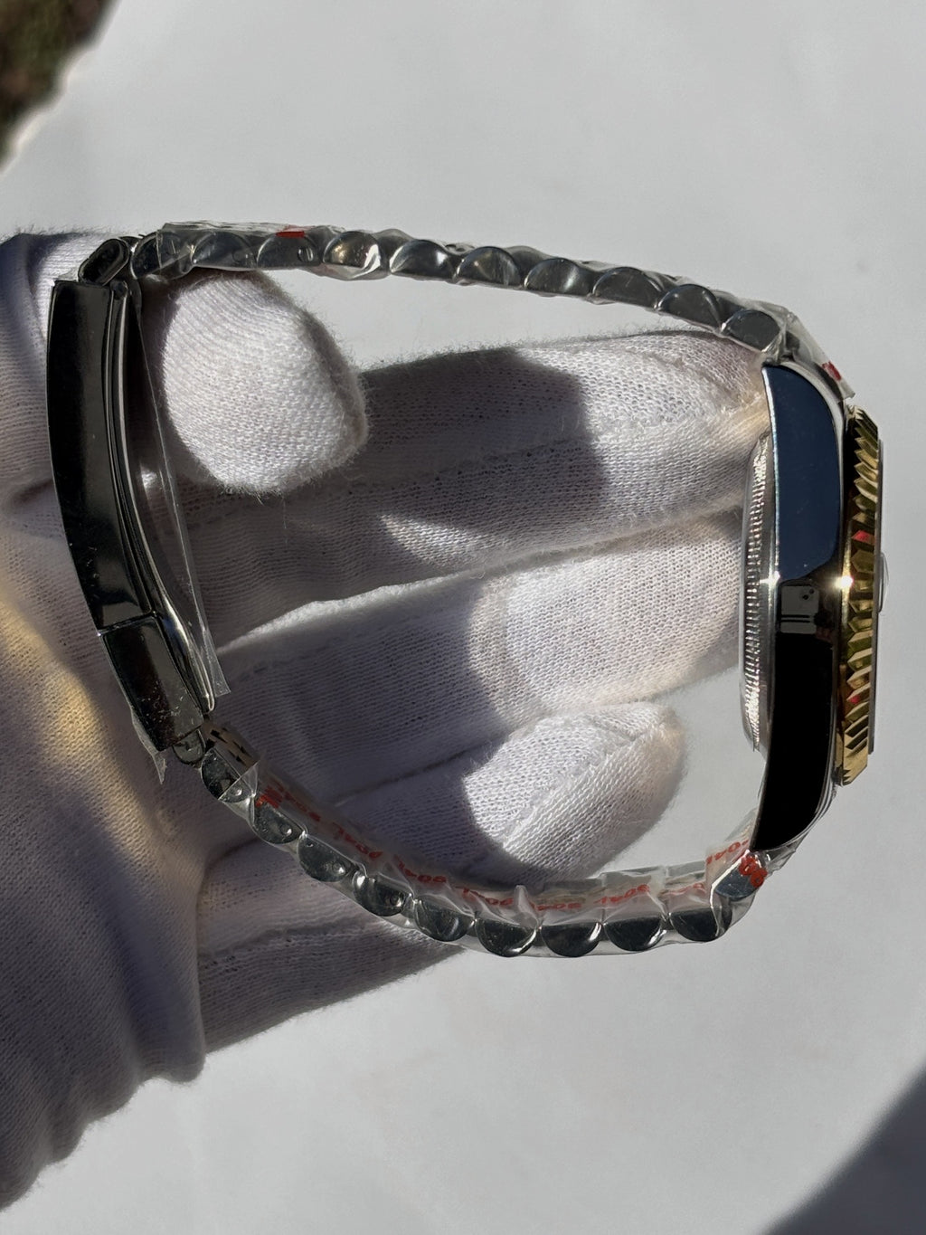 Seiko MOD automata karóra, arany/acél, ezüst számlap, csillogó jelölők, 39 mm, NH34 | Moonlight