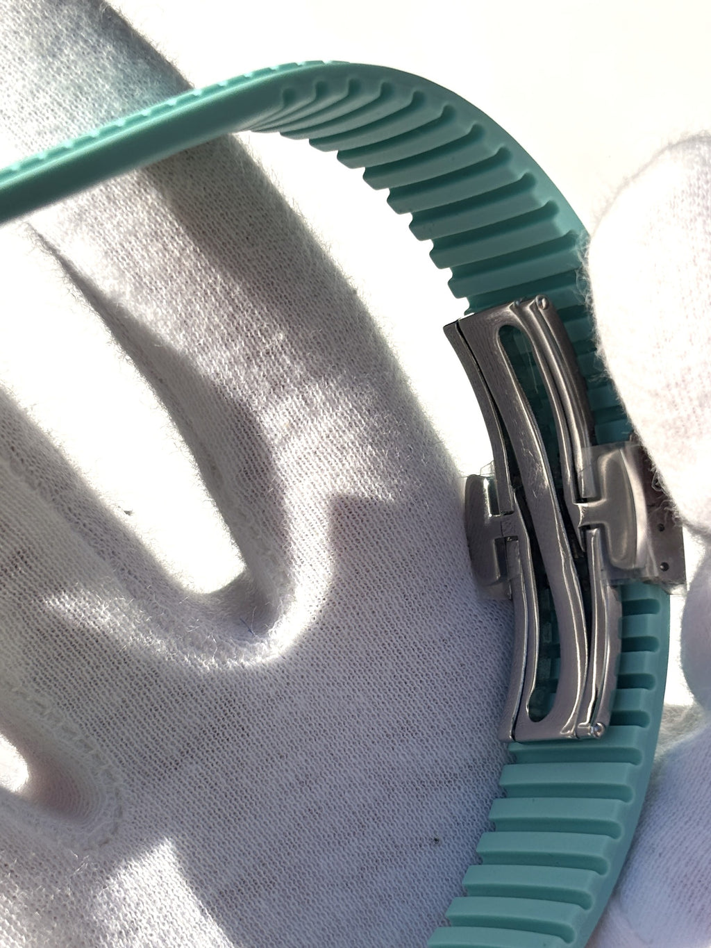 Seiko MOD automata karóra, acél, türkiz számlap, türkiz gumipánt, 41 mm, NH34 | Lagoon