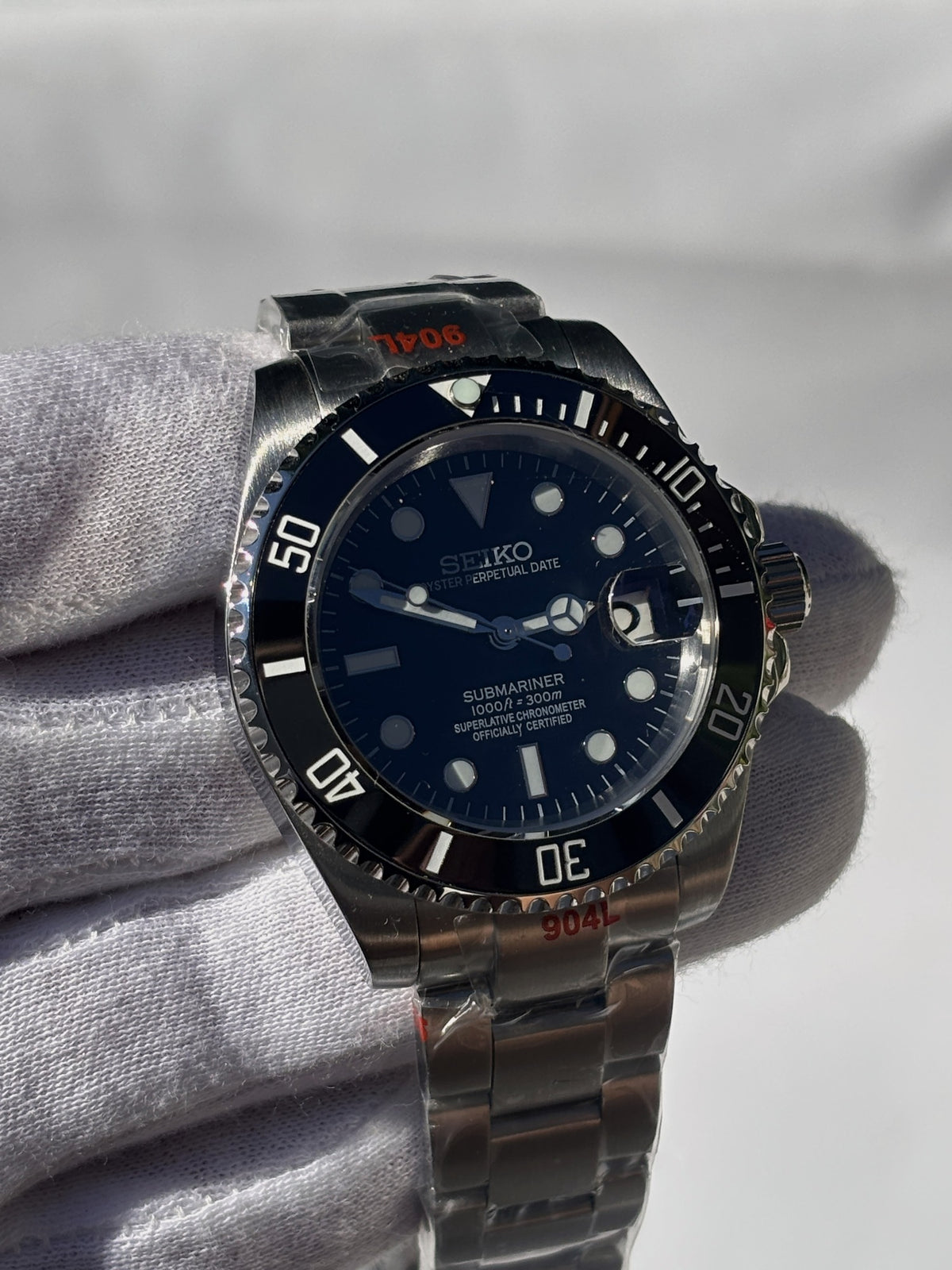 Seiko MOD automata karóra, acél, fekete számlap, fekete lünetta, 40 mm, NH34 | Abyss
